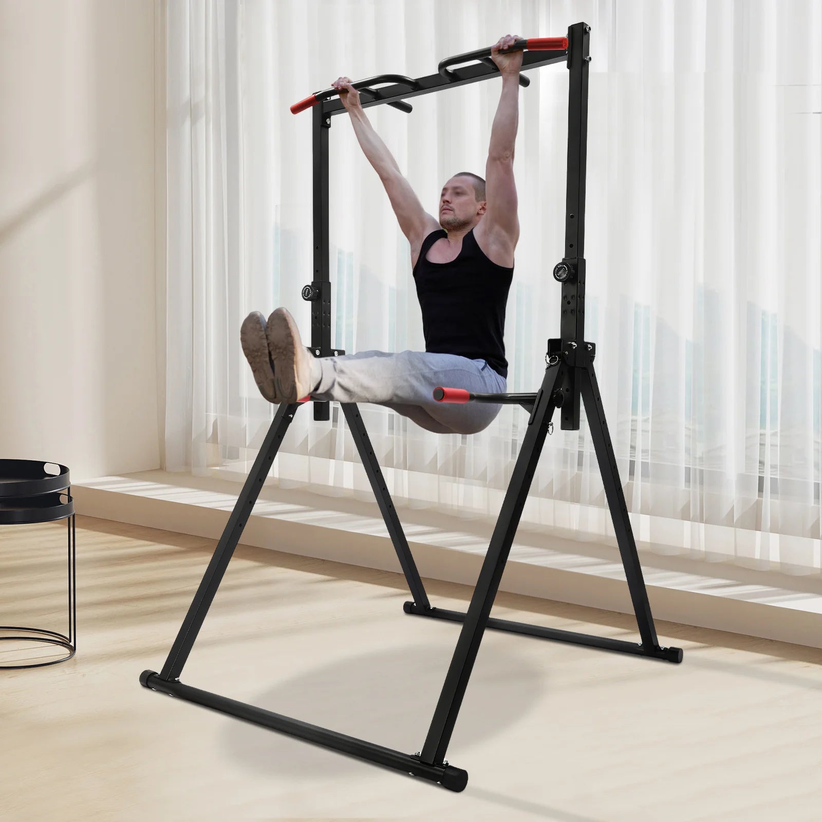 Adjustable Height Home Pull up Bar Triangular Pull up Station Pull up Bar for Home Gym Strength Training Equipment