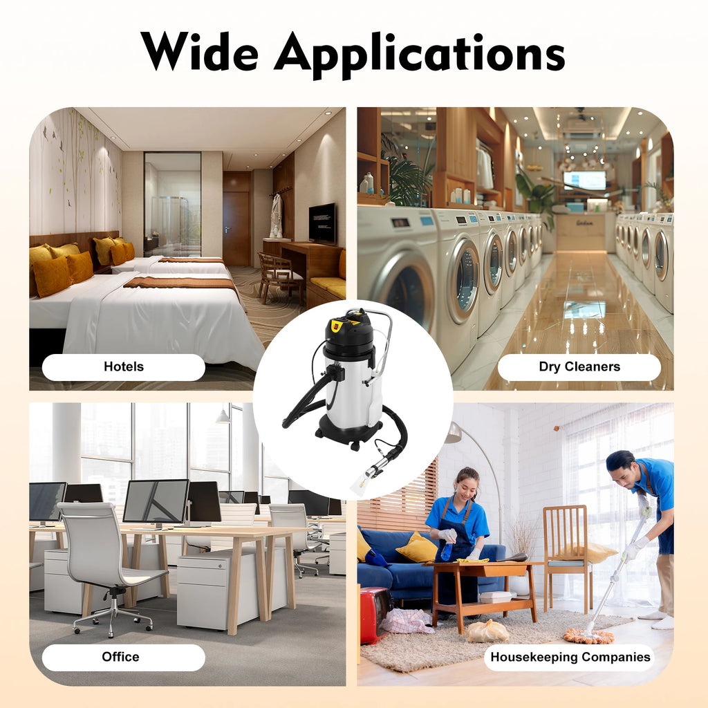 Powerful 40L Carpet Cleaning Machine & Floor Vacuum Cleaner, 110V Professional Heavy-Duty for Home Commercial Use