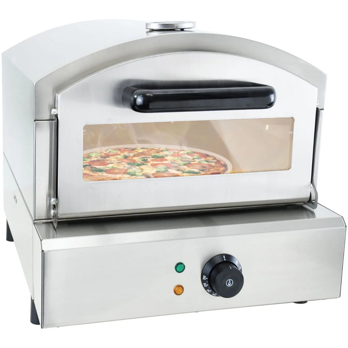Electric Pizza Oven for Baking Bread and Cake Automatic Outdoor Commercial Bun Toaster Ovens with Rotating Stone Roaster Oven