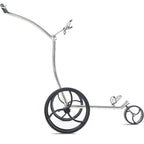 Terra Manual Golf Push Cart 3 Wheels Ultralight Ultraslim Stainless Steel Frame Green Fully Accessorized with Transport Bag