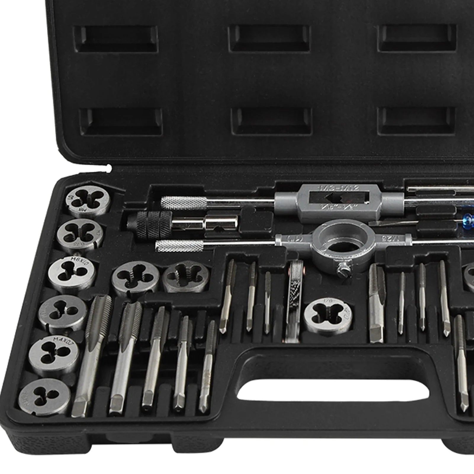 M3- Screw Nut Tap and Die Set with Wrenches and Thread Gauge Heavy Duty Hand Tools Tap and Die Set