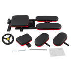 Leg Stretcher, Stretching Training Machine, 180° Adjustable Fitness Trainer, Load-Bearing 120kg, Red Border Black Style