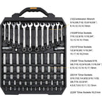 DEKOPRO 192 Piece Mechanics Tool Set Socket Wrench Set, Plastic Storage Case with Auto Repair Hand Tool Kit Wrench Tool Box Set