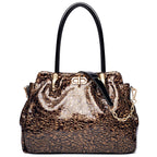 designer bag luxury woman genuine leather bag woman Leopard print ladies handbags Large Capacity soft leather shoulder bag