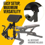 Fitness Workbench Curl Weight Machine Attachments, 200 lbs. Capacity - Effective Bicep Exercise Equipment for All Powertec Workb