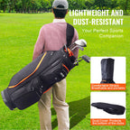SucceBuy Golf Cart Bag with 14 Way Organizer Divider Top 36” 13 Pockets Premium Cart Bag Durable for Men & Women, Black & Orange