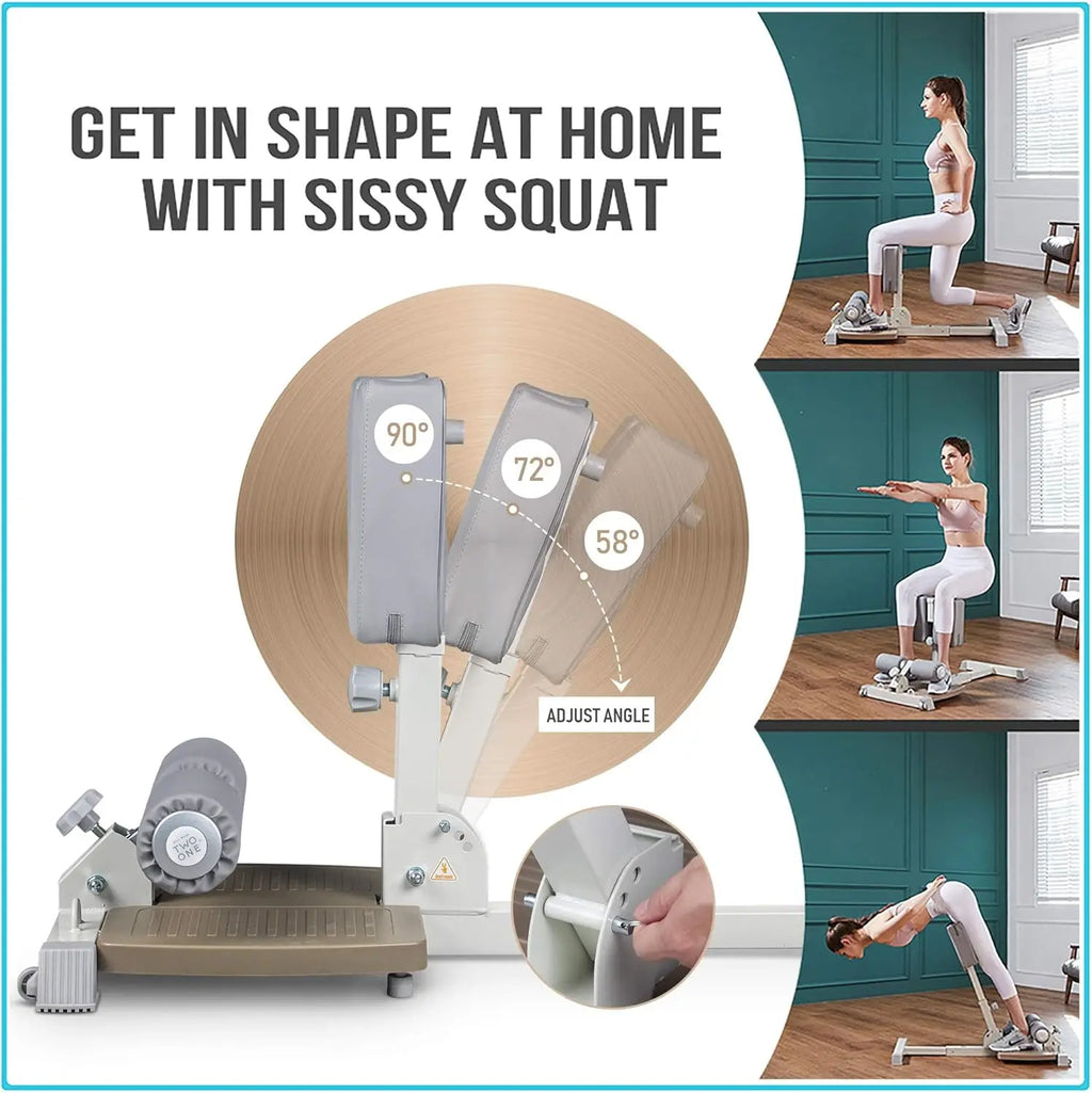 Deluxe Multi-Function Deep Sissy Squat Bench Home Gym Workout Station Leg Exercise Machine