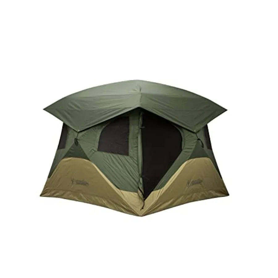 Gazelle T4 Overland Edition GT401GR Pop-Up Portable Camping Hub Tent Easy Instant Set up in 90 Seconds Alpine Green/Moss 4-Pers