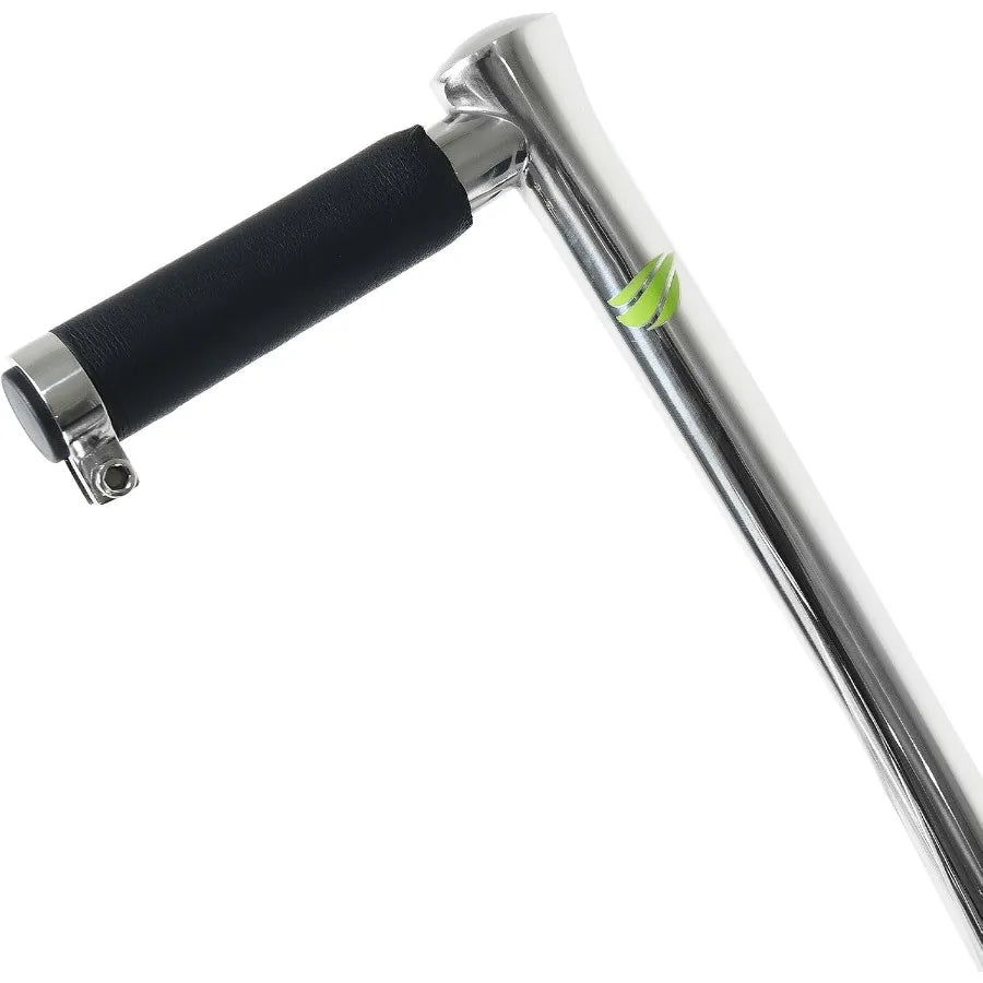 Terra Manual Golf Push Cart 3 Wheels Ultralight Ultraslim Stainless Steel Frame Green Fully Accessorized with Transport Bag