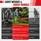 Electric Weed Wacker Battery Powered Grass Trimmer 3 in 1 Weed Trimmer Lawn Edger Brush Cutter for Lawn Garden Pruning Trimming