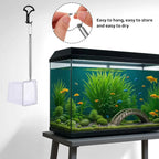2-Pack 3" Aquarium Nets – Extendable Stainless Steel Handle Shrimp & Fry Net for Baby Fish, Food Residue &Debris Skimming