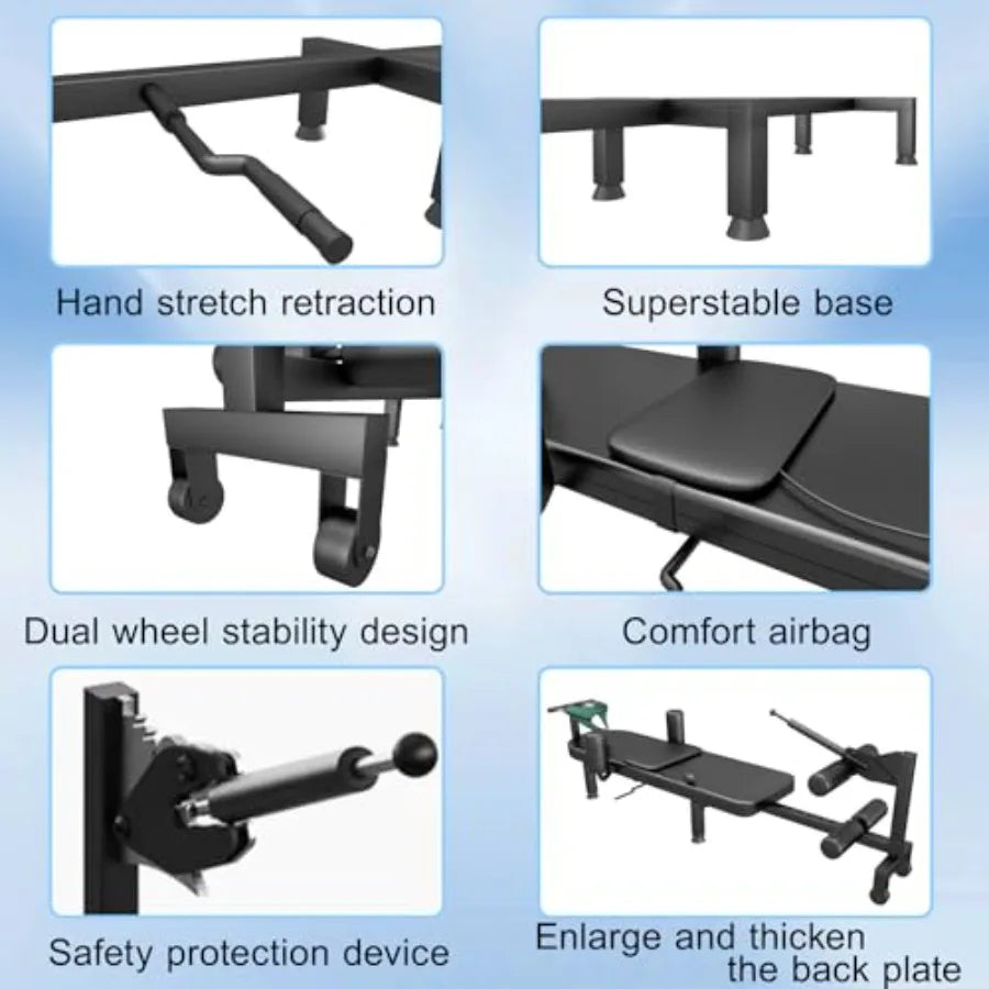 Fitness Full Body Traction Bed Massage Cervical Lumbar Traction Table with Stretch Decompression Machine for Tension Relief in