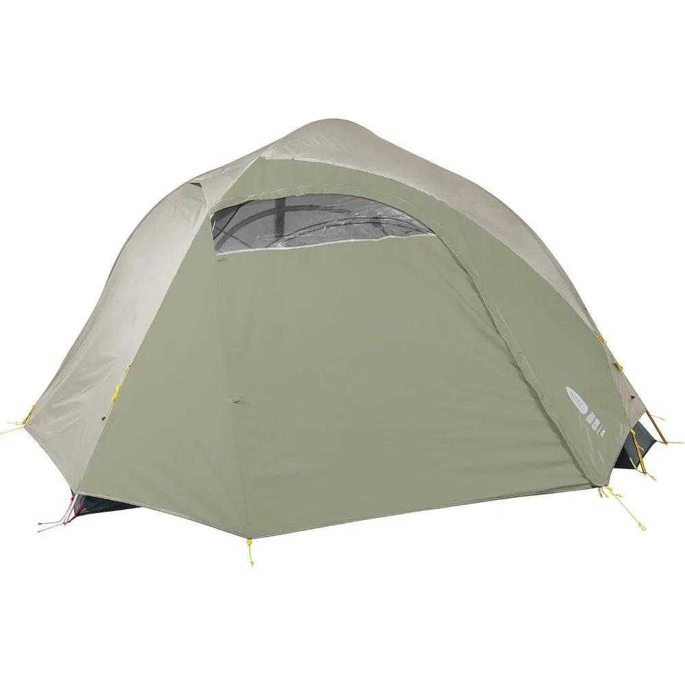 Sierra Designs Nomad 4-Person Tent with Dual Doors and Two Vestibules - Luxury Camping and Festival Shelter with Included Burrit