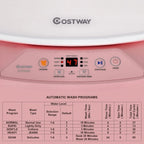 Portable Washing Machine 8 Lbs Capacity with Builtin Drain Pump Compact FullAutomatic Laundry Washer Featuring 6 Programs and 6