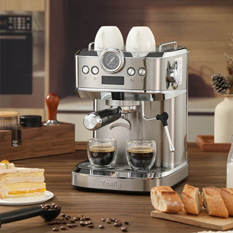 Coffee machine household small 20Bar concentrated retro, semi-automatic steam milk foam integrated