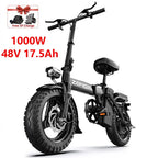 1000w 2000w Adult Electric Bike,30miles 48v Aluminum Alloy 14 Inch Ebike,for Both Men Women In Cities Cycling Electric Bicycle