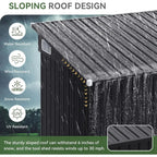 7.5'x4' Triple-Door Outdoor Storage Shed with Lockable Doors, Ideal for Tools, Cycles, and Garden Equipment (Black)