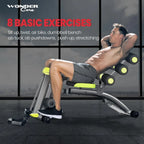 Ab Workout Equipment, Adjustable Ab Machine for Stomach Workout, Sit Up Exercise Equipment for Home Workouts, Abdominal Trainer,