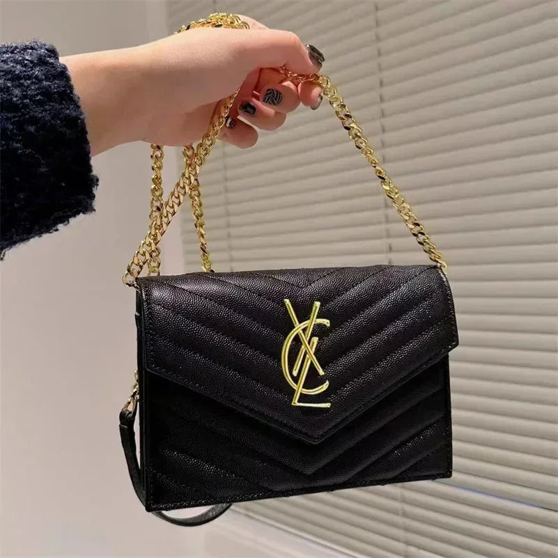 Classic rhombus chain leather shoulder bags designers luxury clutch women handbag Designer LOULOU A5 BY5