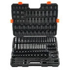 SucceBuy Impact Socket Set SAE and Metric Socket SetCr-Mo Alloy Steel for Auto Repair Rugged Construction Includes Storage Case