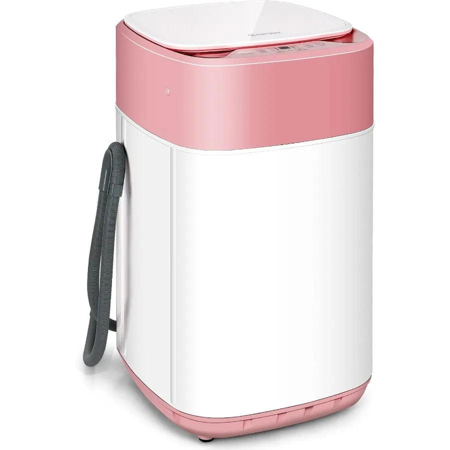 Portable Washing Machine 8 Lbs Capacity with Builtin Drain Pump Compact FullAutomatic Laundry Washer Featuring 6 Programs and 6