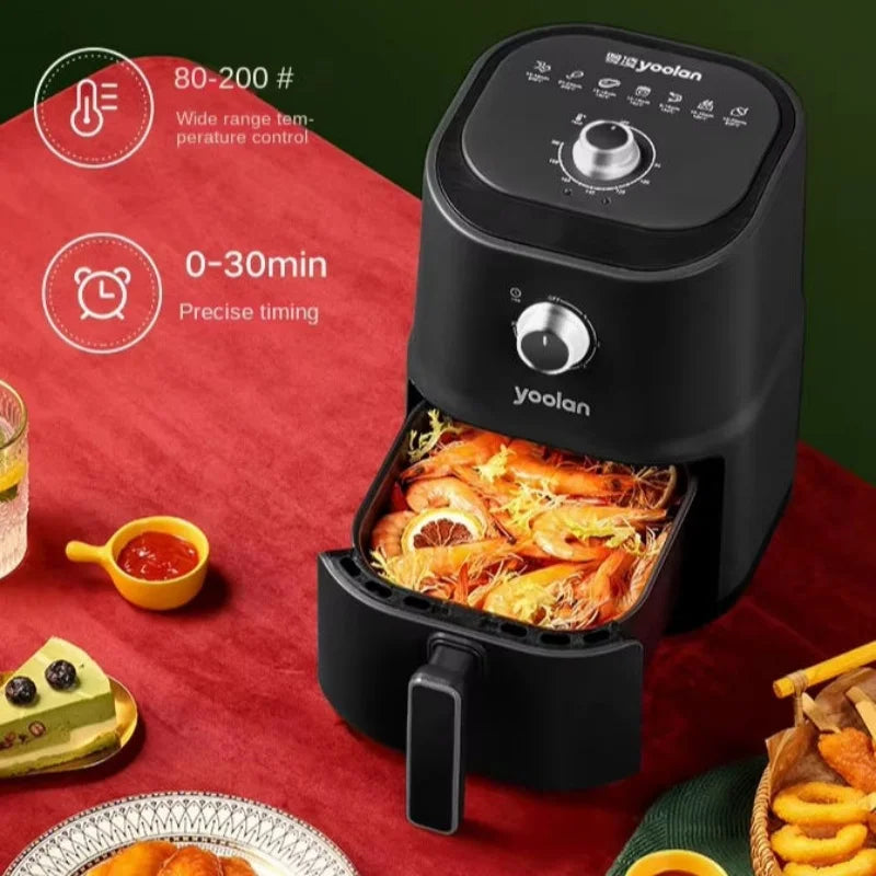 Household Air Fryer Oil-Free Cooking Multifunctional Kitchen Appliance Smart Air Fryer Non-stick Electric Air Fryer