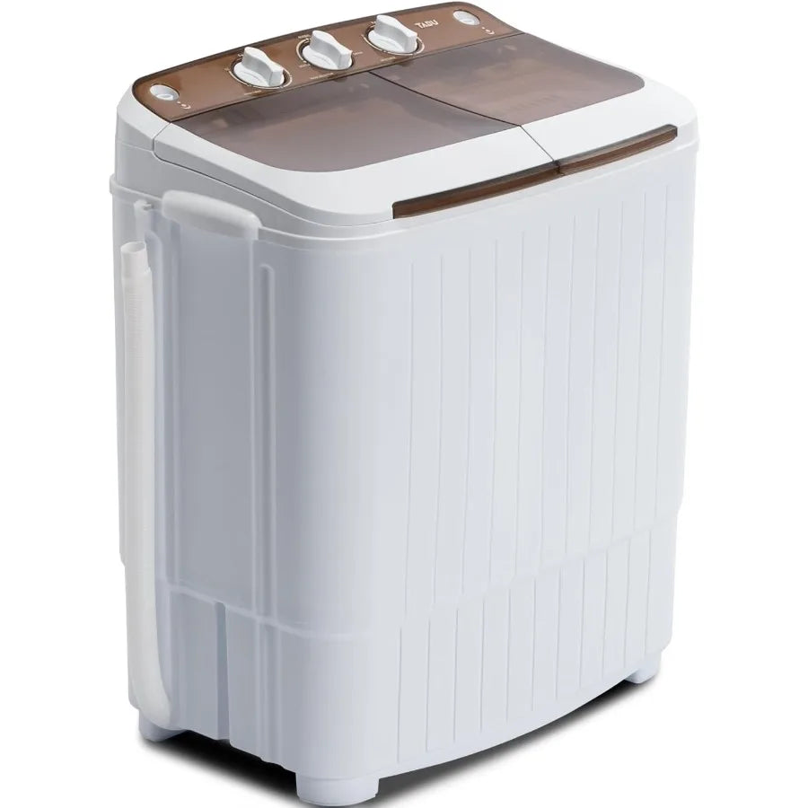 17.6Ibs Portable Washing Machine Compact Washer Machine Mini Washing Machine Twin Tub Washer and Spiner Ideal for Dorms Apartme