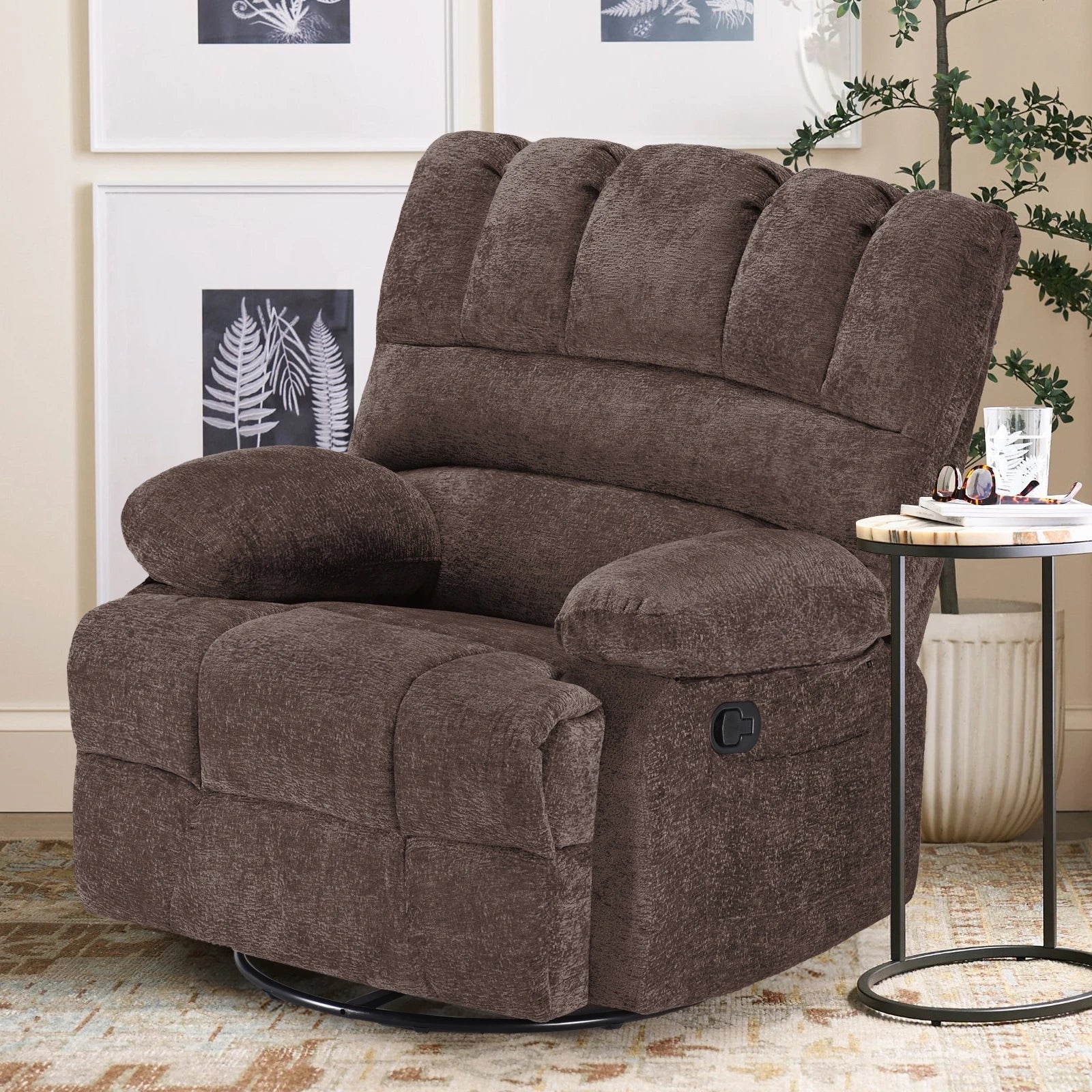 Oversized Swivel Rocker Recliner Chair for Living Room for Adults