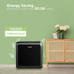 Comfee 1.7 Cu.Ft Retro Mini Fridge, Energy Saving, Low Noise, Adjustable Thermostat with Chiller Box for Bedroom, Office, Dorm