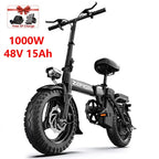 1000w 2000w Adult Electric Bike,30miles 48v Aluminum Alloy 14 Inch Ebike,for Both Men Women In Cities Cycling Electric Bicycle