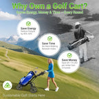 Foldable 4-Wheel Golf Trolley with Adjustable Handle, Scorecard Holder, Umbrella Mount, Foot Brake, All-Terrain Wheels for Adult