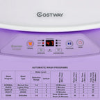 Portable Washing Machine 8 Lbs Capacity with Built-in Drain Pump Compact Full-Automatic Laundry Washer Featuring 6 Wash Program