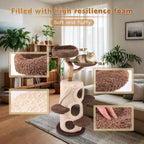 Modern Cat Tree for Indoor Cats,54.7'' Tall Luxury Treehouse Cat Tower with Wood Scratching Posts for Decoration,3, Customized