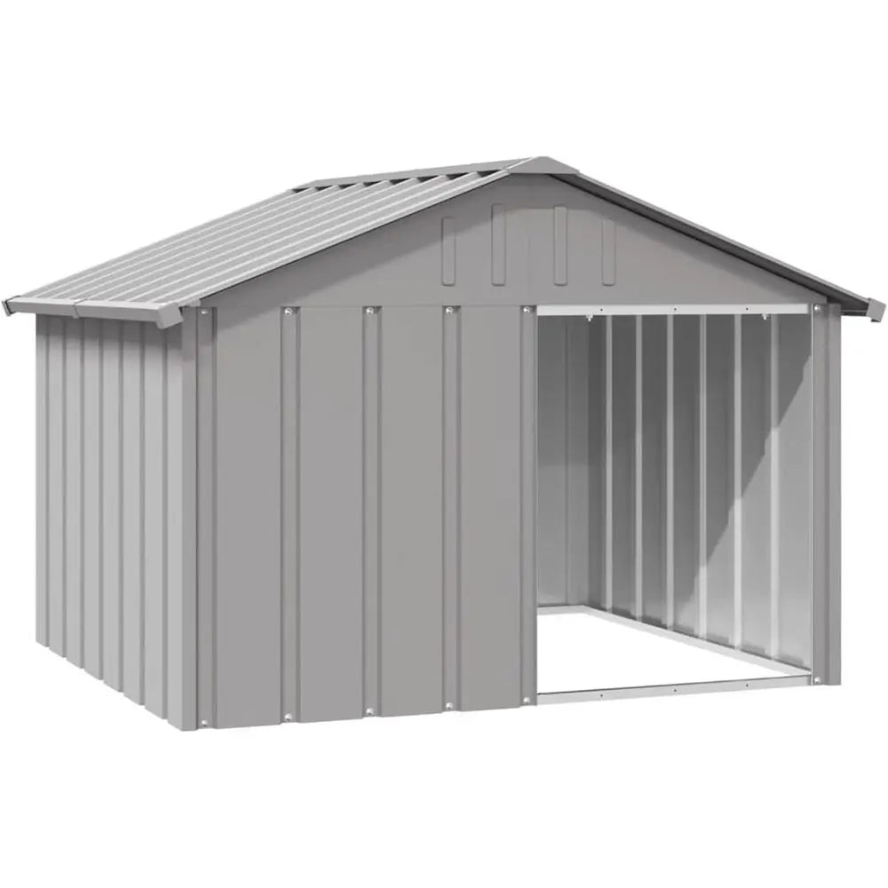 Galvanised Steel Grey 116.5 x 153 x 81.5 cm Type 1 Dog Kennels Product for Pets and Animals