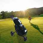 3 Wheel Foldable/Collapsible Golf Push Cart with Foot Brake Open and Close in ONE Second-Free Cup Holder Included