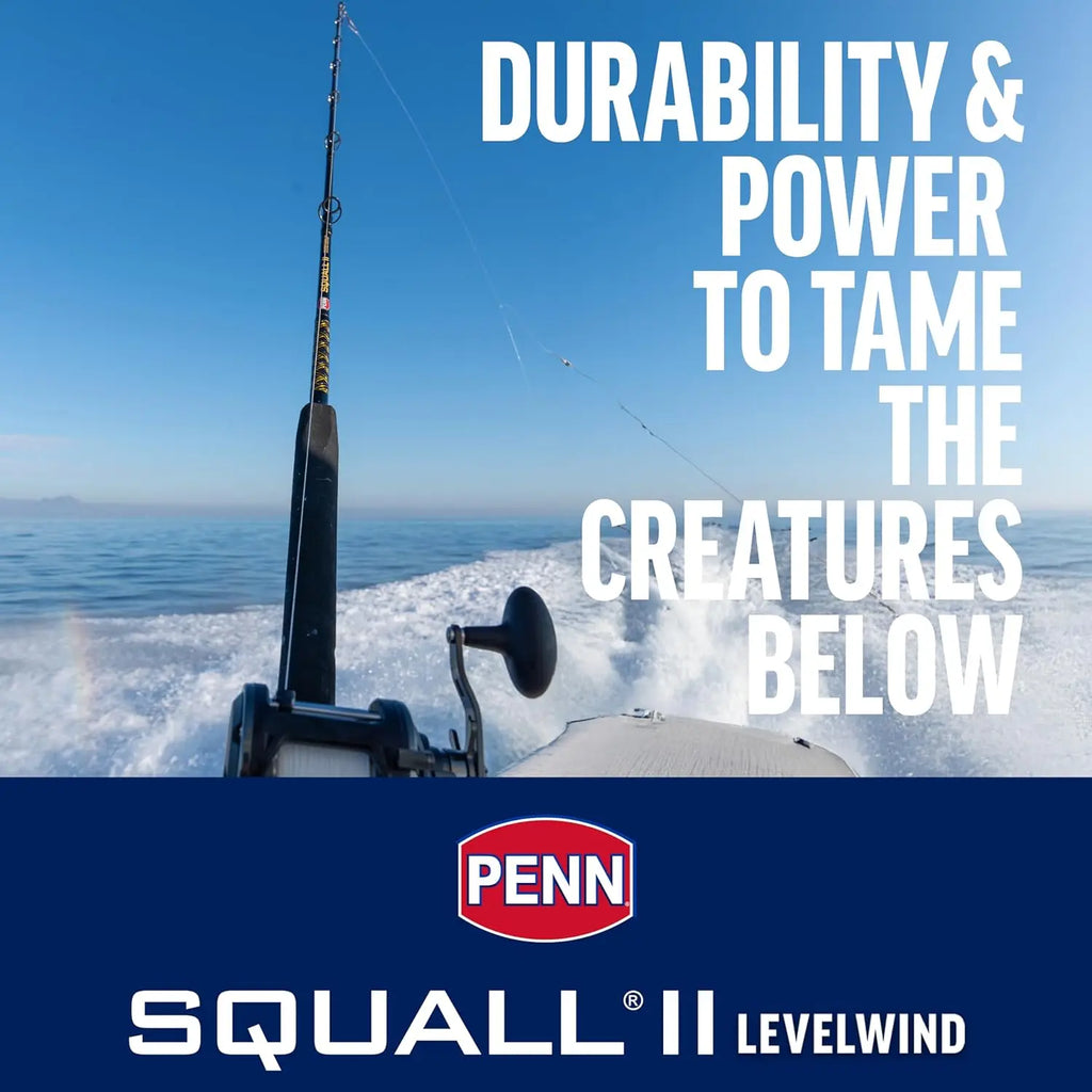 6'6" Saltwater Fishing Rod and Reel Combo, 1-Piece Medium Heavy Fast Action, Black/Gold