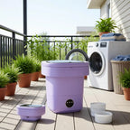 16L Portable Washing Machine with Spin Basket, Ideal for Baby Clothes, Underwear, Socks, Collapsible Design for Camping, Hotels