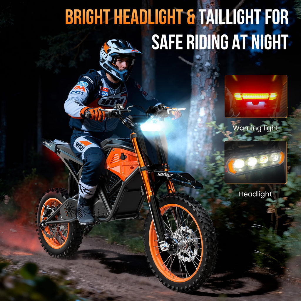 14"/12" Fat Tire Electric Dirt Bike for Teens Adults,48V Mountain Electric Off-Road Electric Motorcycle ,3000W Mid-Drive Motor
