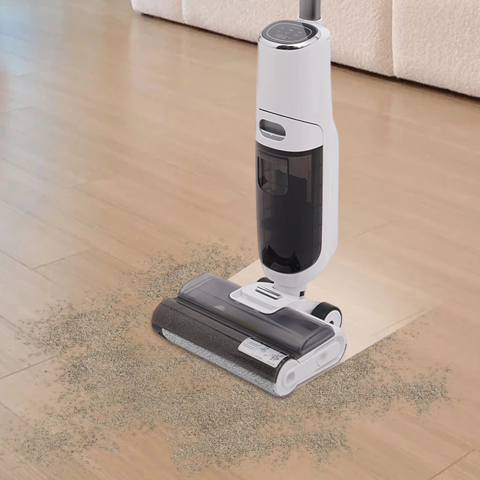25000PA Suction Cordless Handheld Vacuum Cleaner, Smart Wet Dry Cleaning Vacuum, Hardwood Floor Cleaner with LED Display