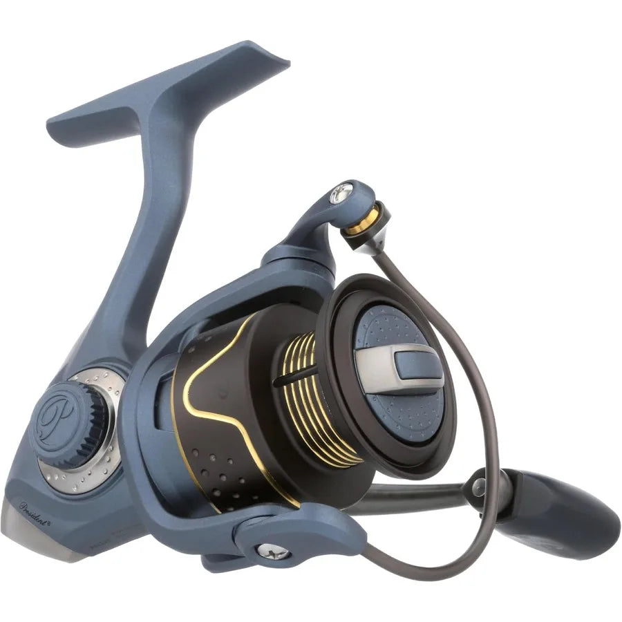 President Spinning Fishing Reel for Anglers Seeking Precision and Durability in Freshwater and Saltwater Environments Featuring