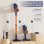 New LED Cordless Upright Vacuum Cleaner, 35Kpa Ultra Lightweight Stick Vacuum for Carpet, Hard Floor, Car, Pet Hair