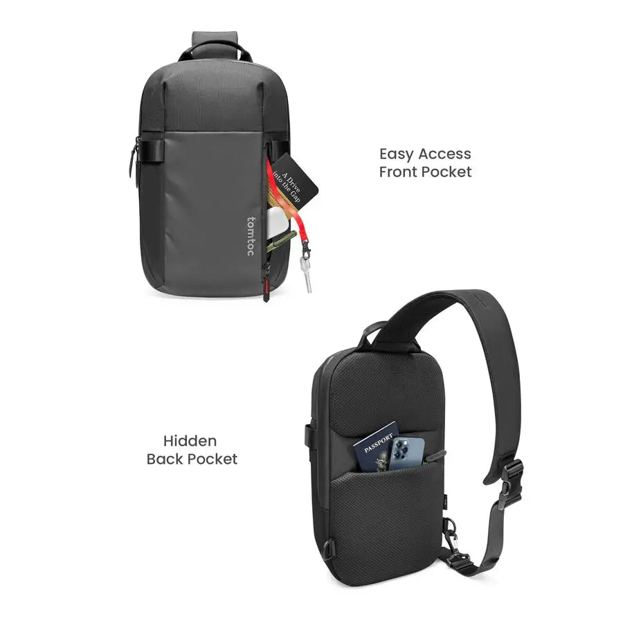 7L Sling Backpack Crossbody Bag for Men Women, EDC Daypack Chest Shoulder bag for 14inch MacBook Pro M5, 13 MacBook Air Pro, 13