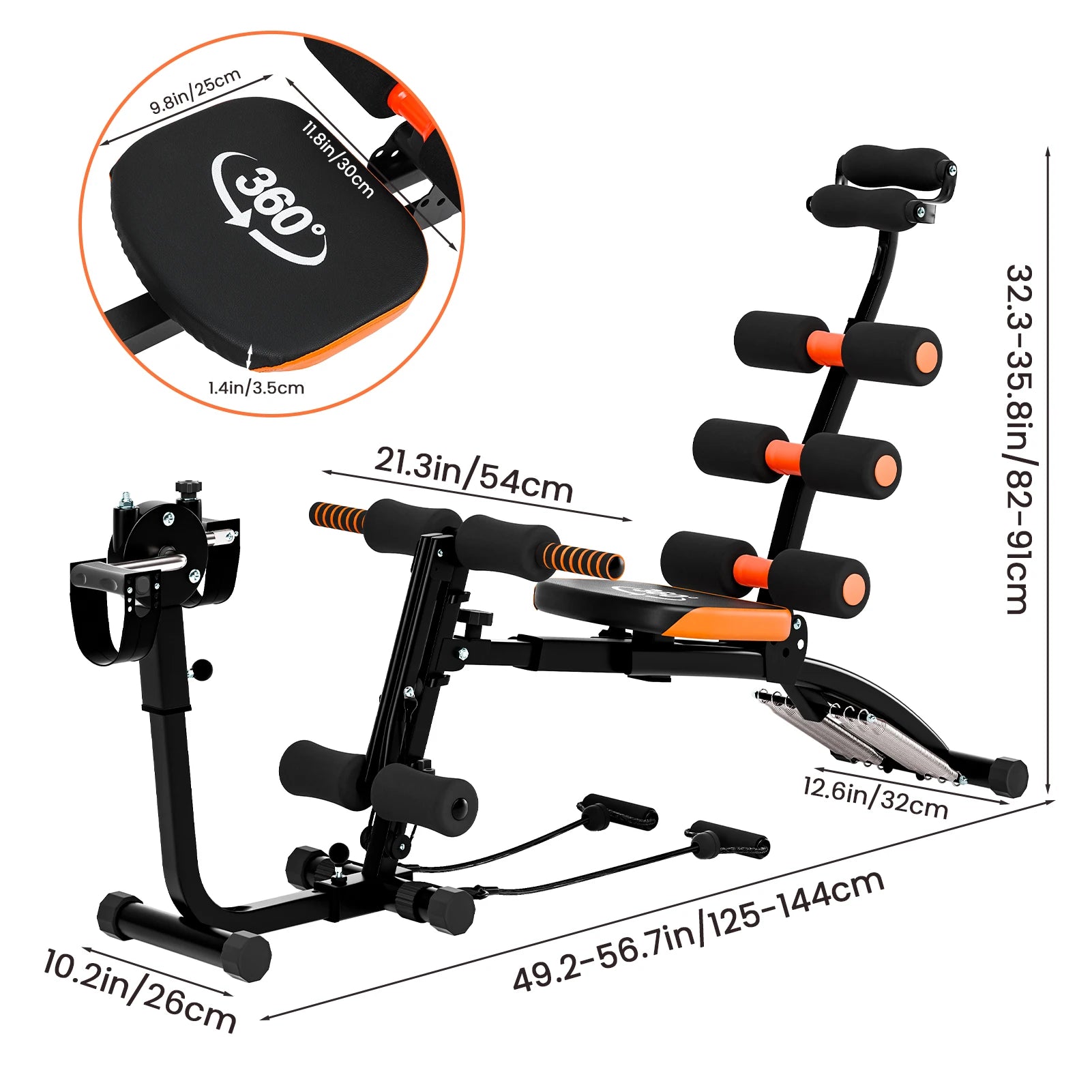 Six-In-One Multifunctional Ad Abdominal Machine For Waist Support And Sit-Ups, Home Fitness Equipment