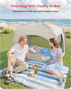 Inflatable Toddler Travel Bed with Tent - Portable Air Mattress for Kids, Indoor & Outdoor Use Ages 3+