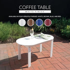 White Jayde Adirondack Style Coffee Table, 18.11 Depth x 35.24 Width x 18.11 Height