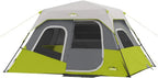 Instant Pop-Up Cabin Tents for 6-12 People, Family Camping with Storage Pockets and Multi-Room Design