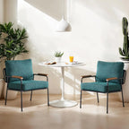 Mid-Century Modern Accent Armchiars Set of 2 for Small Space, Small Comfy Upholstered Leisure Reading Chairs, Customized