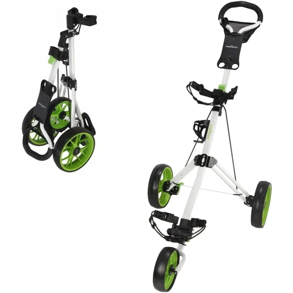 Golf Pro Lite 3 Wheel Golf Cart White/Green