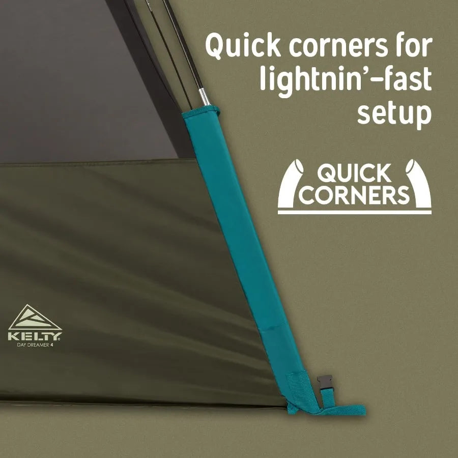 Daydreamer 4P + 6P Camping Tent with Blackout Fabric for Enhanced Privacy and Sleep Quality Interior Light Diffusing Gear Loft