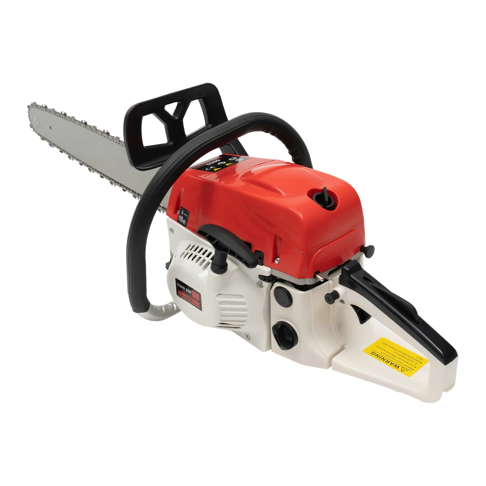 22 Inch Gas Power, 52CC 2-Stroke Gasoline Chainsaw, Portable Handed Petrol Woodcutting Gas Chain Saw for Cutting Tree Wood